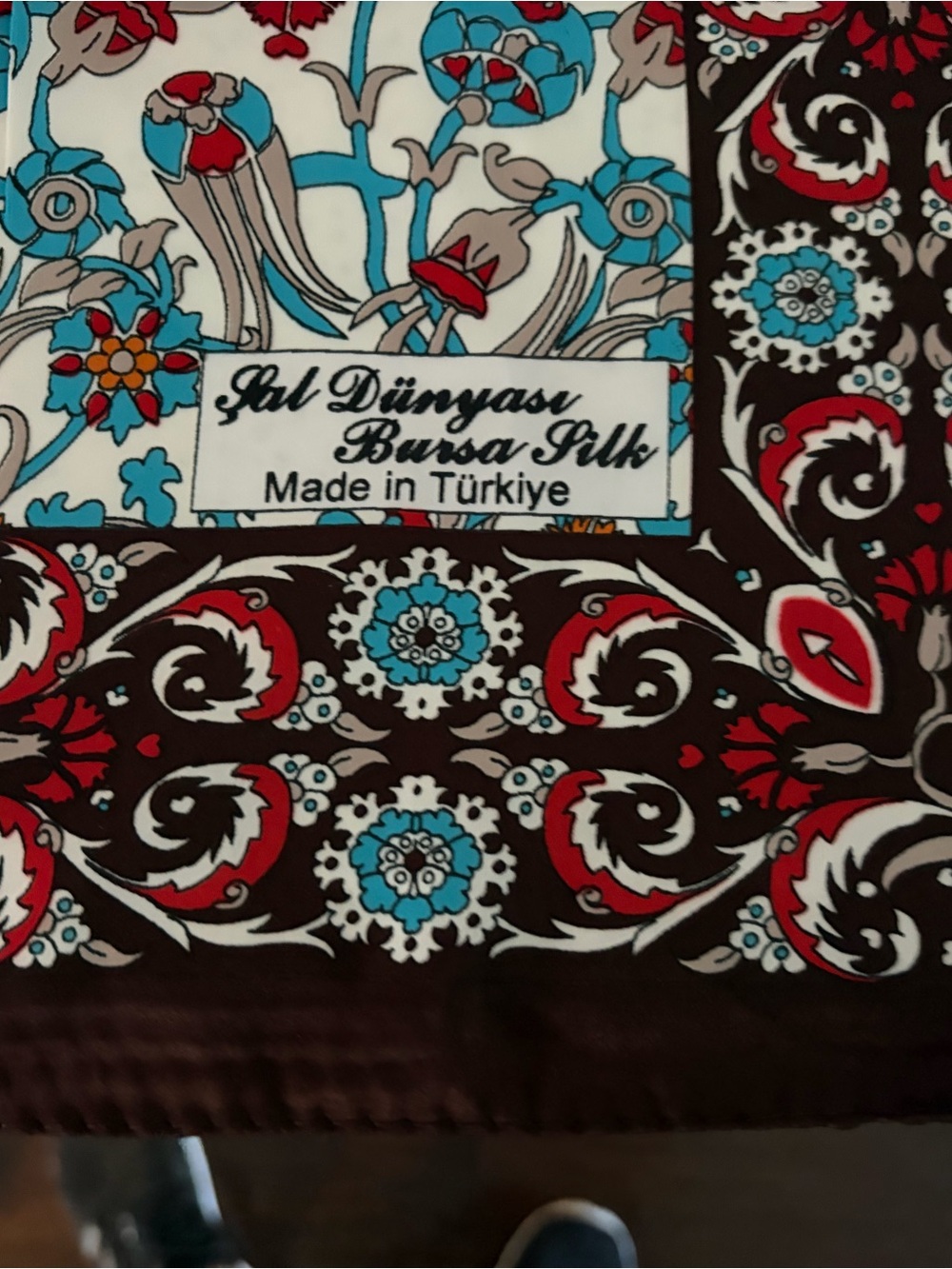 Şal Dünyası Bursa Silk Turkish Floral Scarf Wrap Shawl